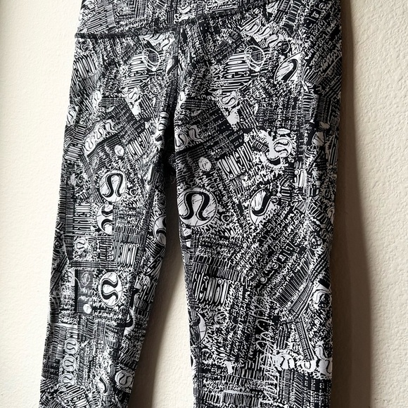 Lululemon Wunder Train High -Rise Crop 21” Tear It Up Alpine White Size6 EUC - Picture 7 of 15